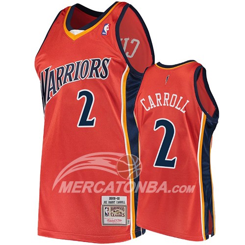 Maglia Golden State Warriors Joe Barry Carroll 2009-10 Hardwood Classics Arancione
